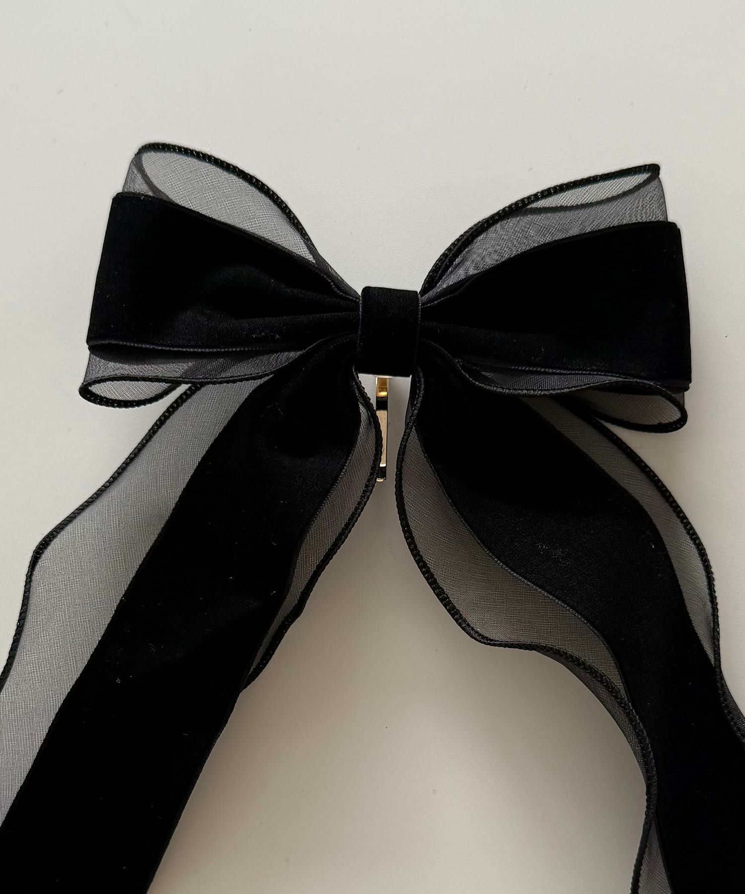 ベロアシアーリボンポニーフック【Grace】