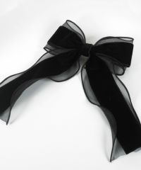 ベロアシアーリボンポニーフック【Grace】