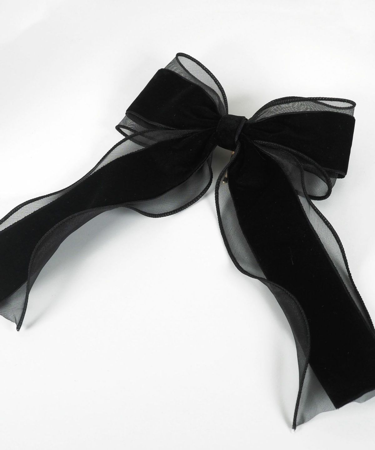 ベロアシアーリボンポニーフック【Grace】