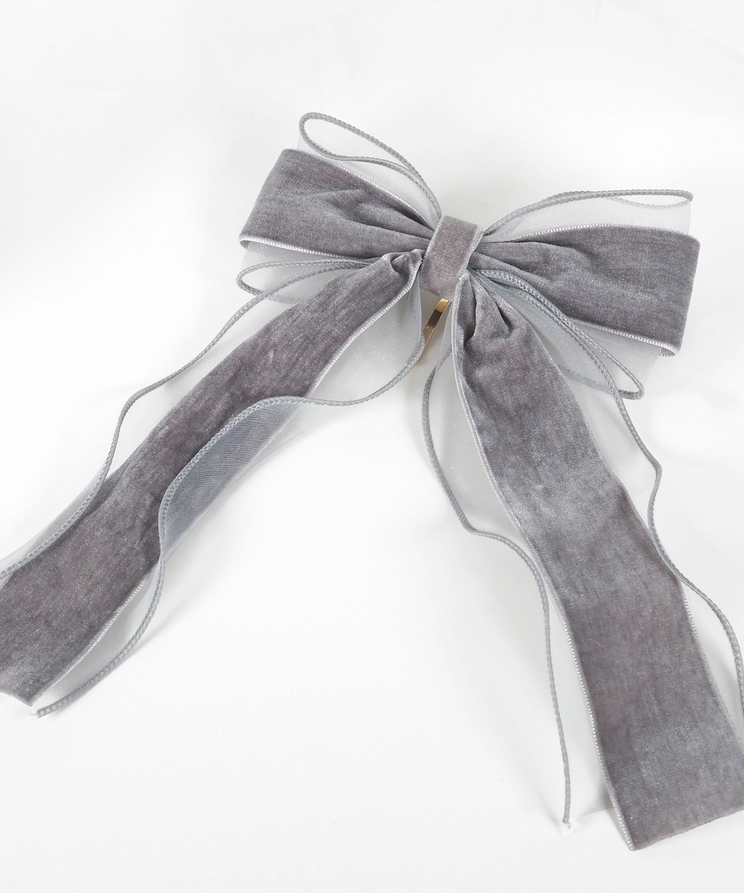 ベロアシアーリボンポニーフック【Grace】