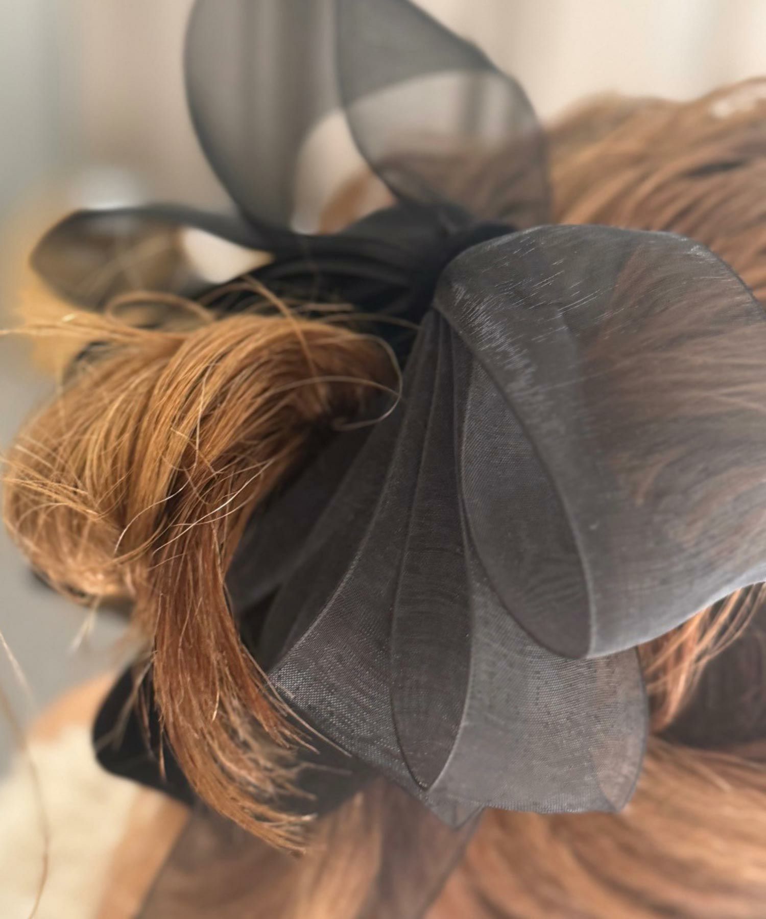 ベロアシアーリボンバナナクリップ【Grace】