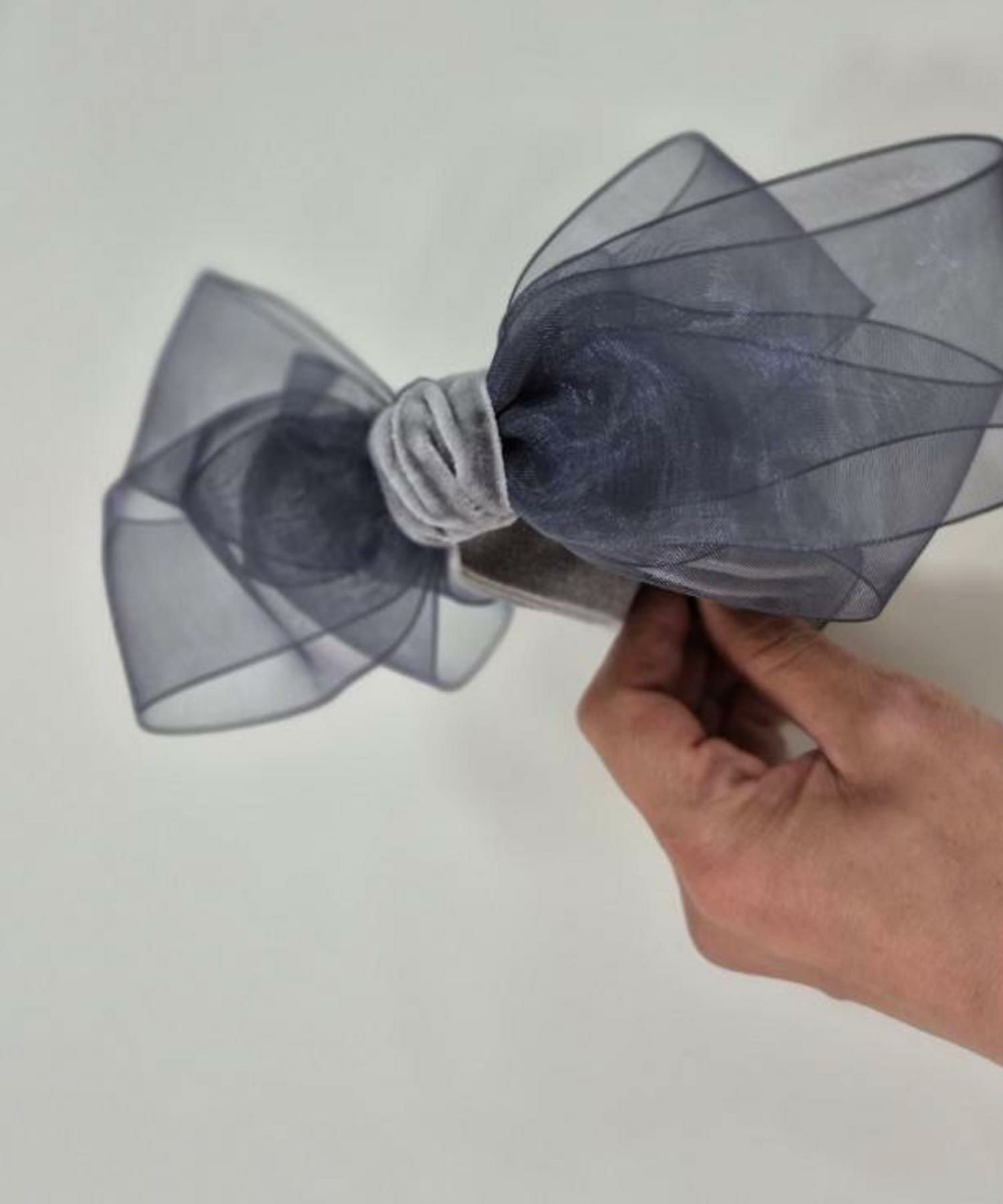 ベロアシアーリボンバナナクリップ【Grace】