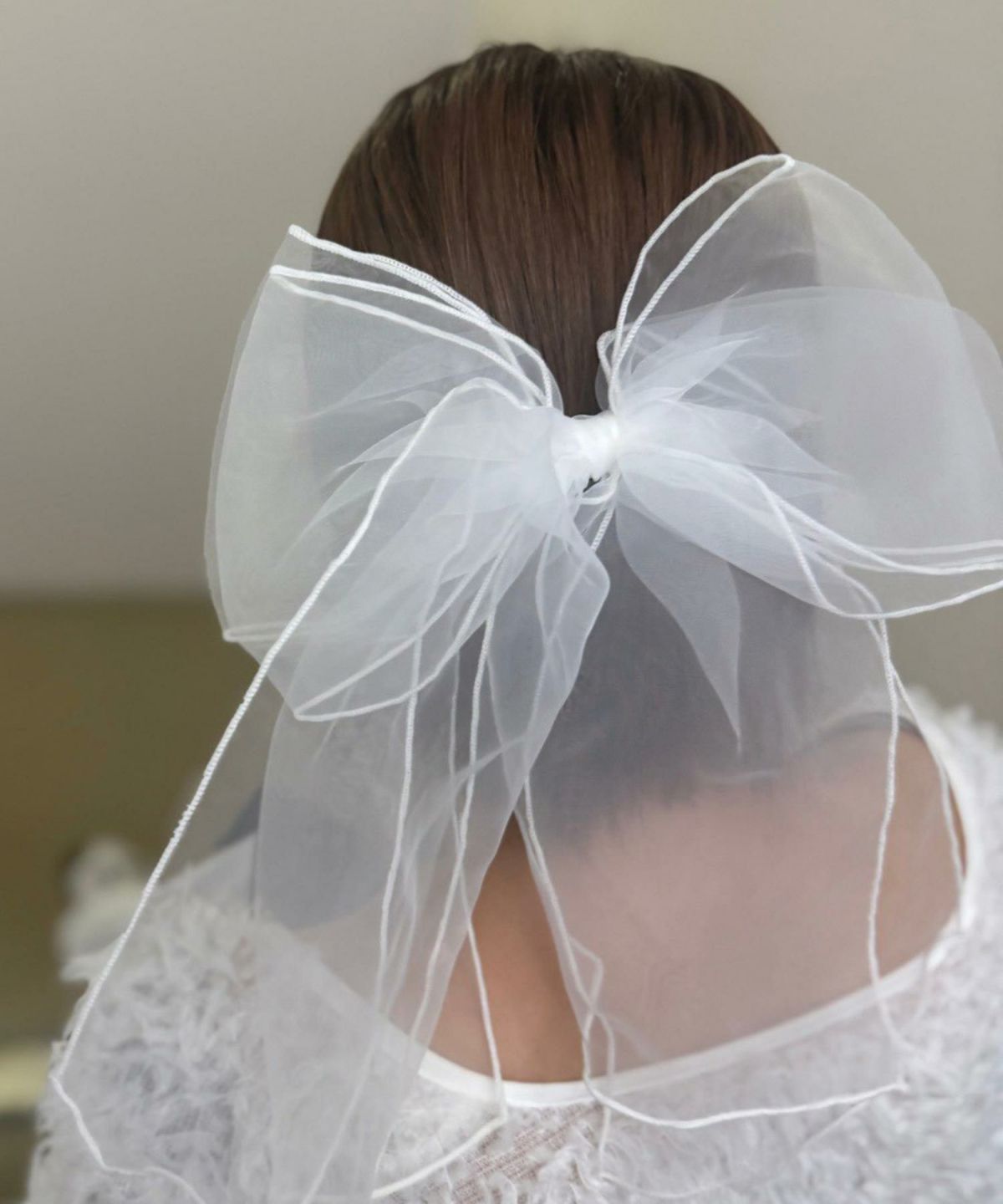オーガンジービッグリボンバレッタ【Grace】