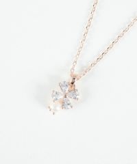 キュービッククローバーパールネックレス