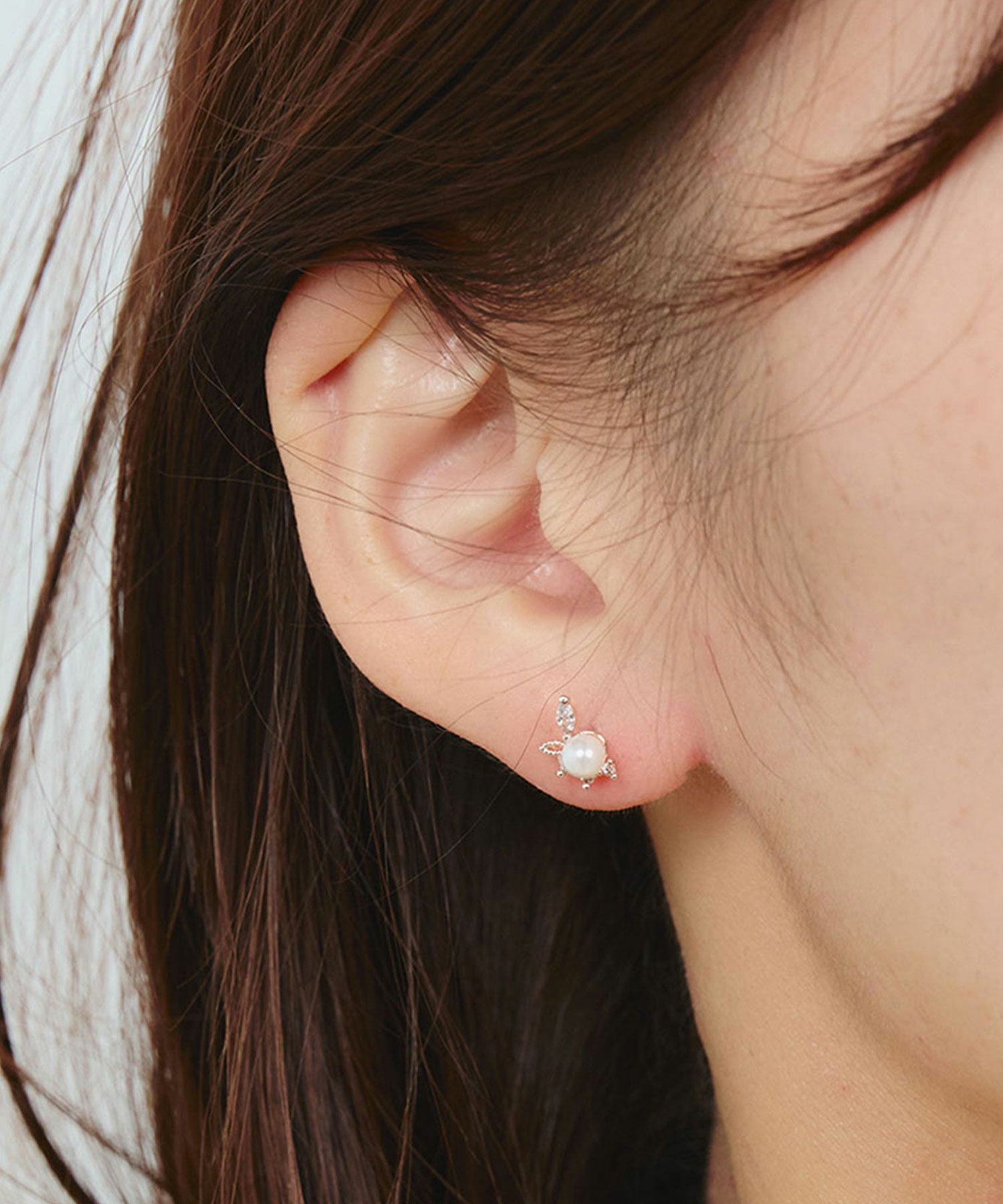 ナウパカパールチタンポストピアス