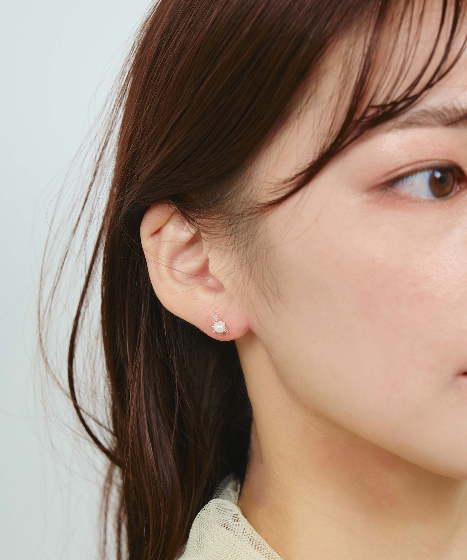 ナウパカパールチタンポストピアス