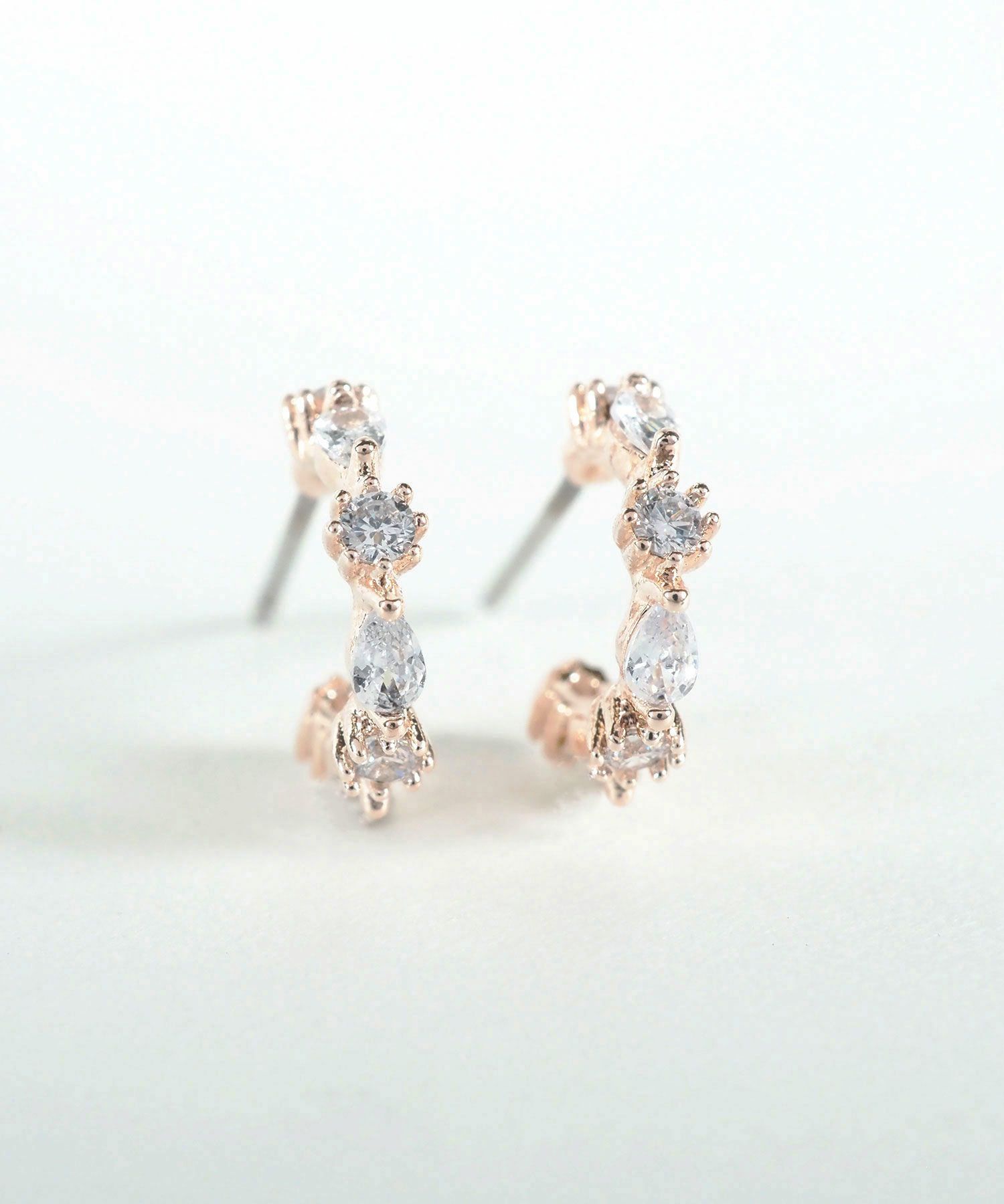 キュービックラインチタンポストピアス