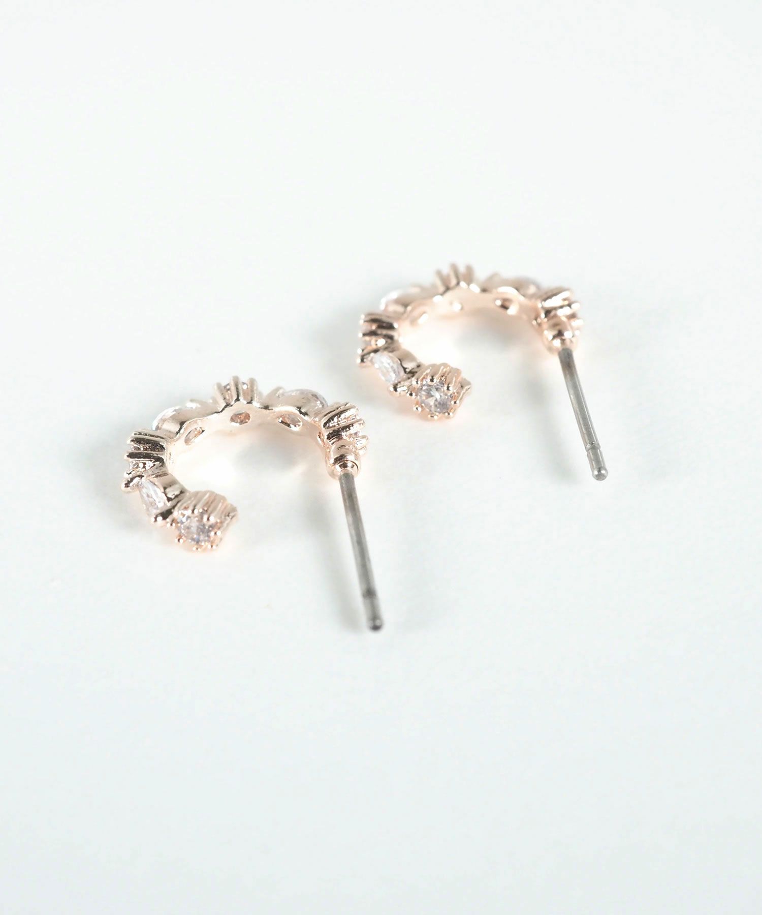 キュービックラインチタンポストピアス