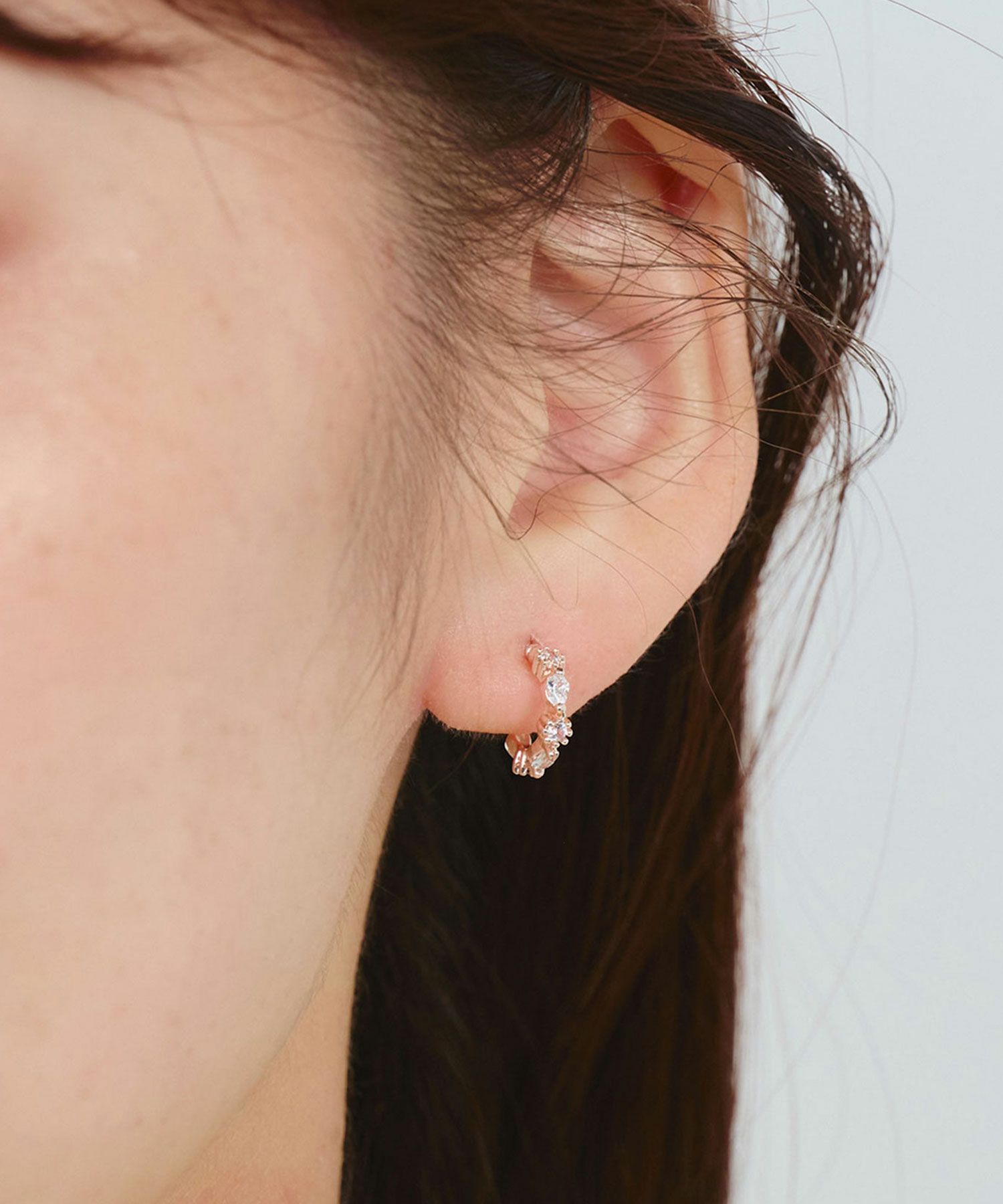 キュービックラインチタンポストピアス