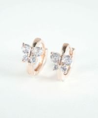 バタフライストーンワンタッチピアス