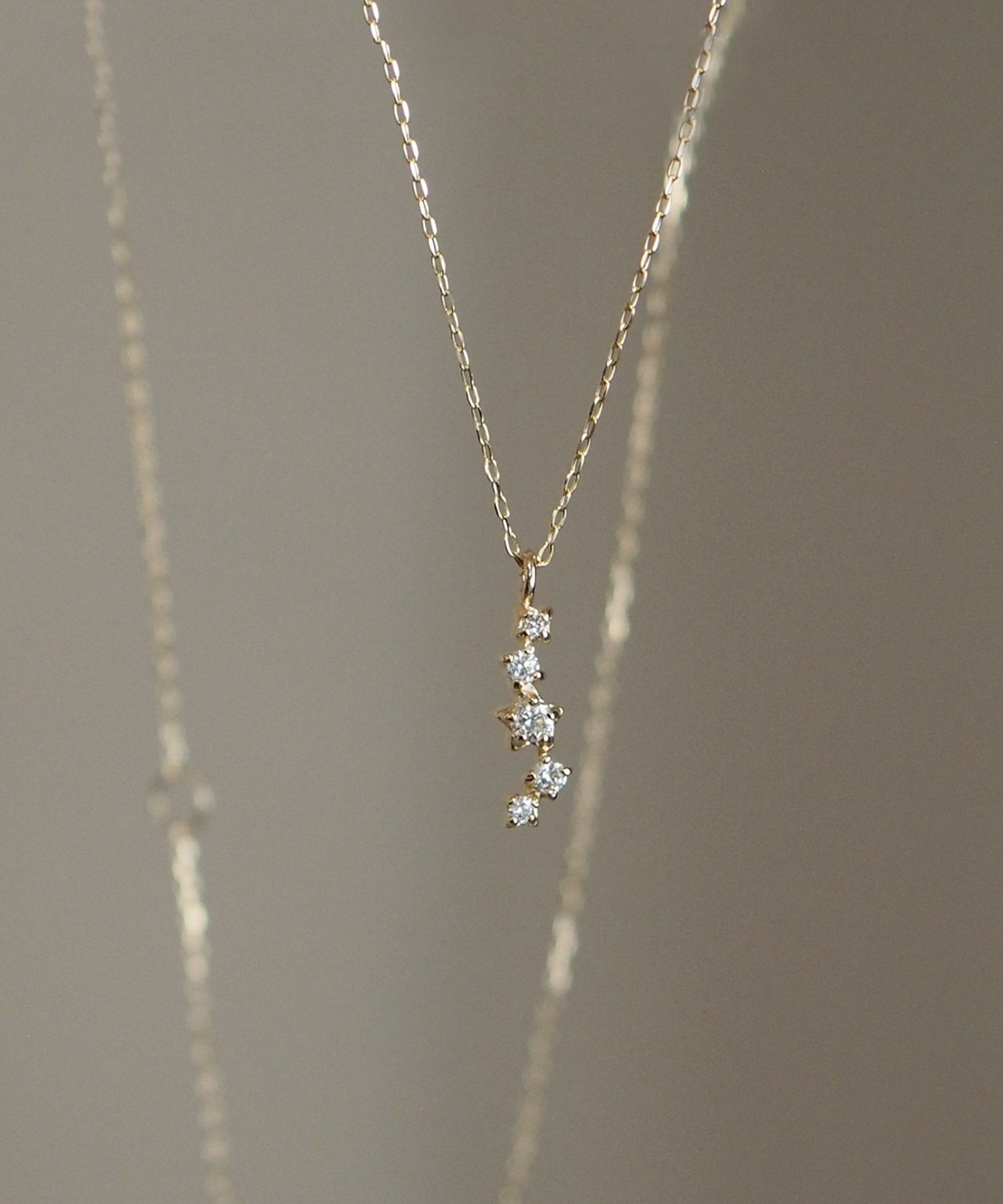 【web限定】[K10]スターラインダイヤモンドペンダント