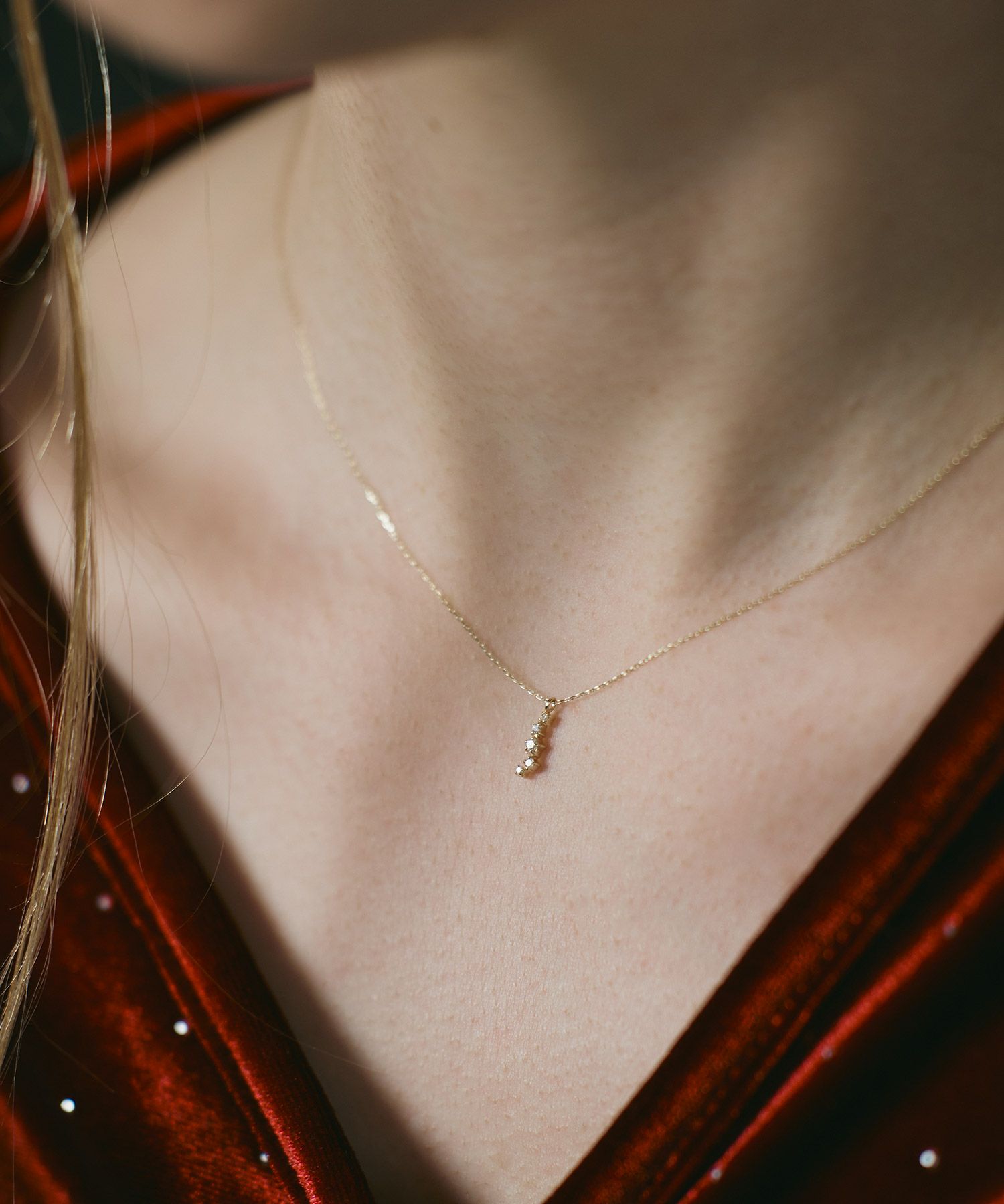 【web限定】[K10]スターラインダイヤモンドペンダント