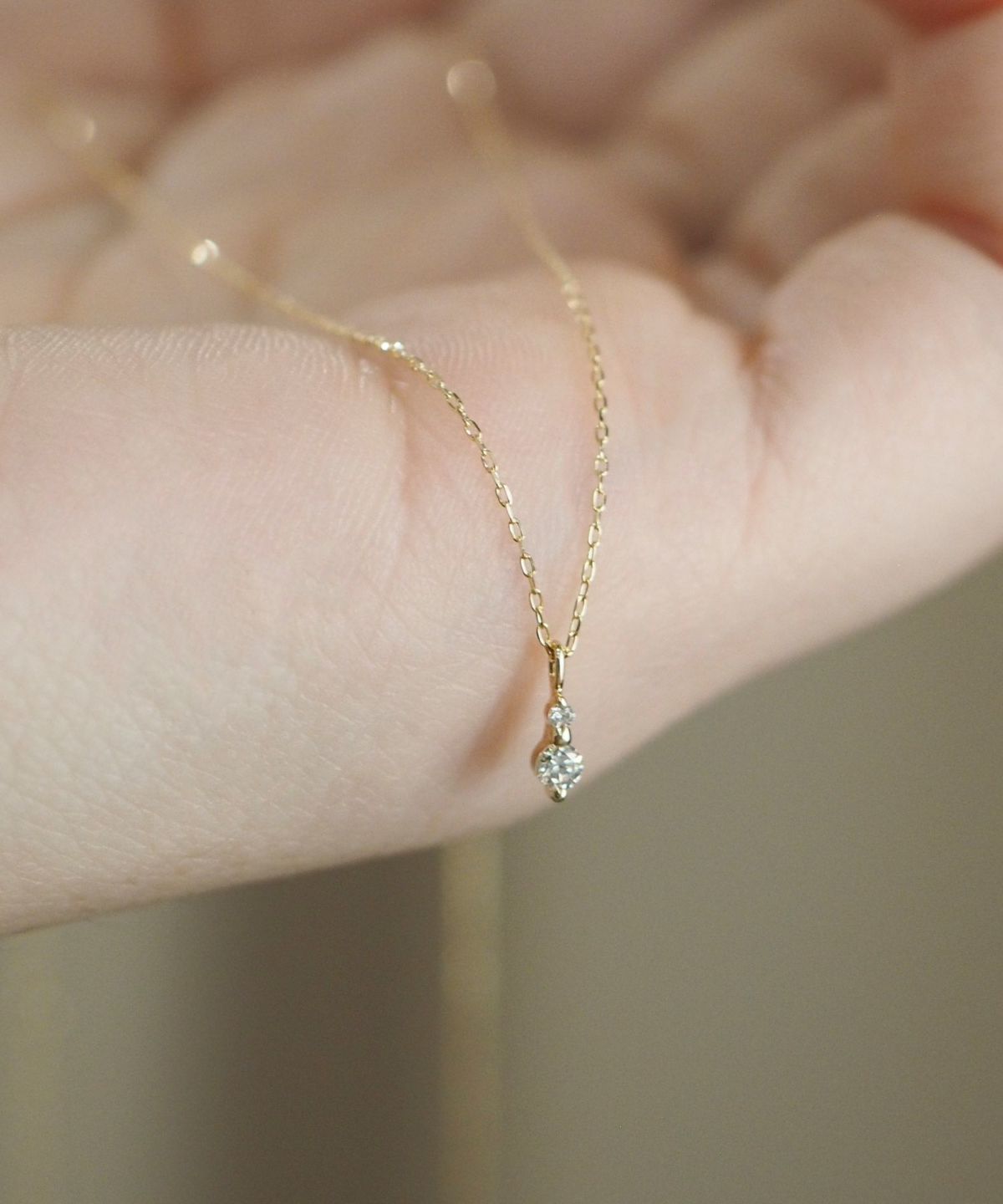 【web限定】[K10]ツインダイヤモンドペンダント