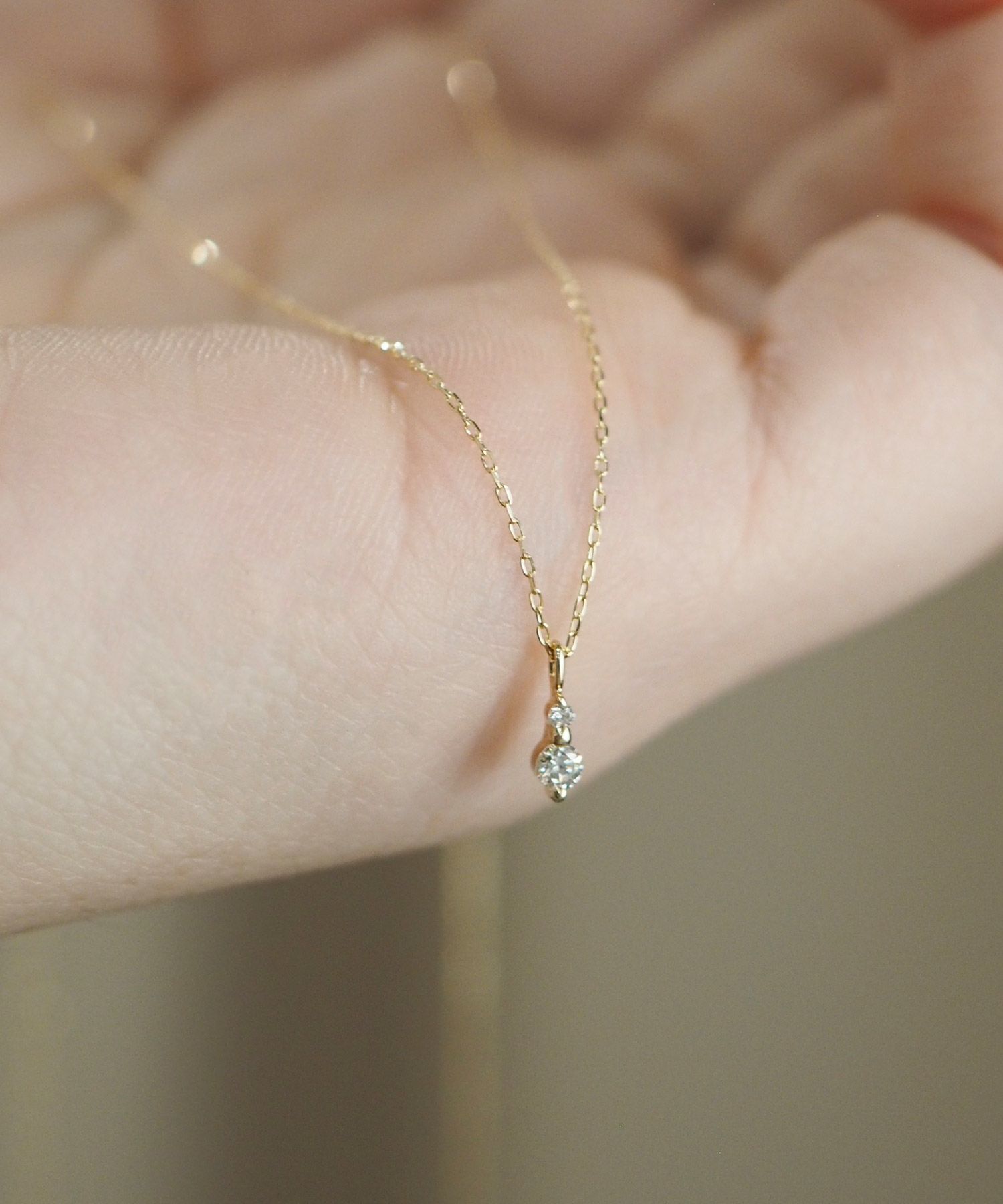 【web限定】[K10]ツインダイヤモンドペンダント