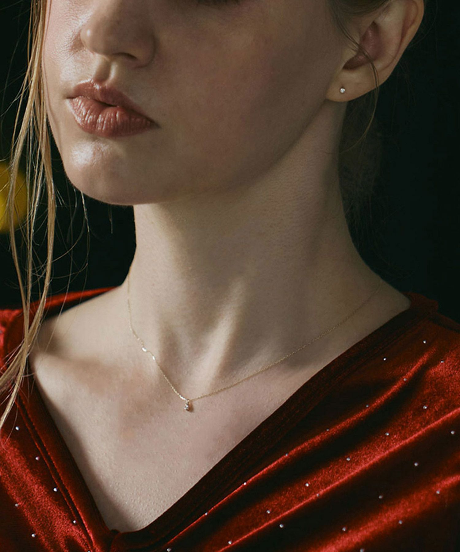 【web限定】[K10]ツインダイヤモンドペンダント