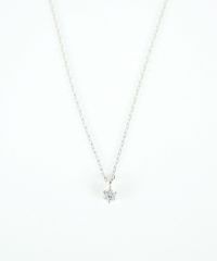 【web限定】[K10]WGスターレットダイヤモンドプチペンダント