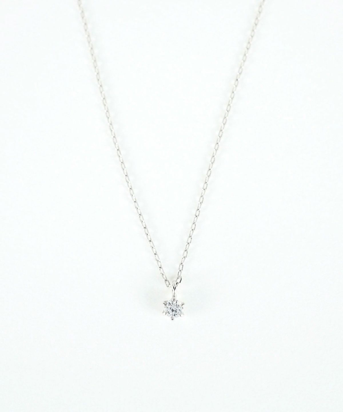 【web限定】[K10]WGスターレットダイヤモンドプチペンダント