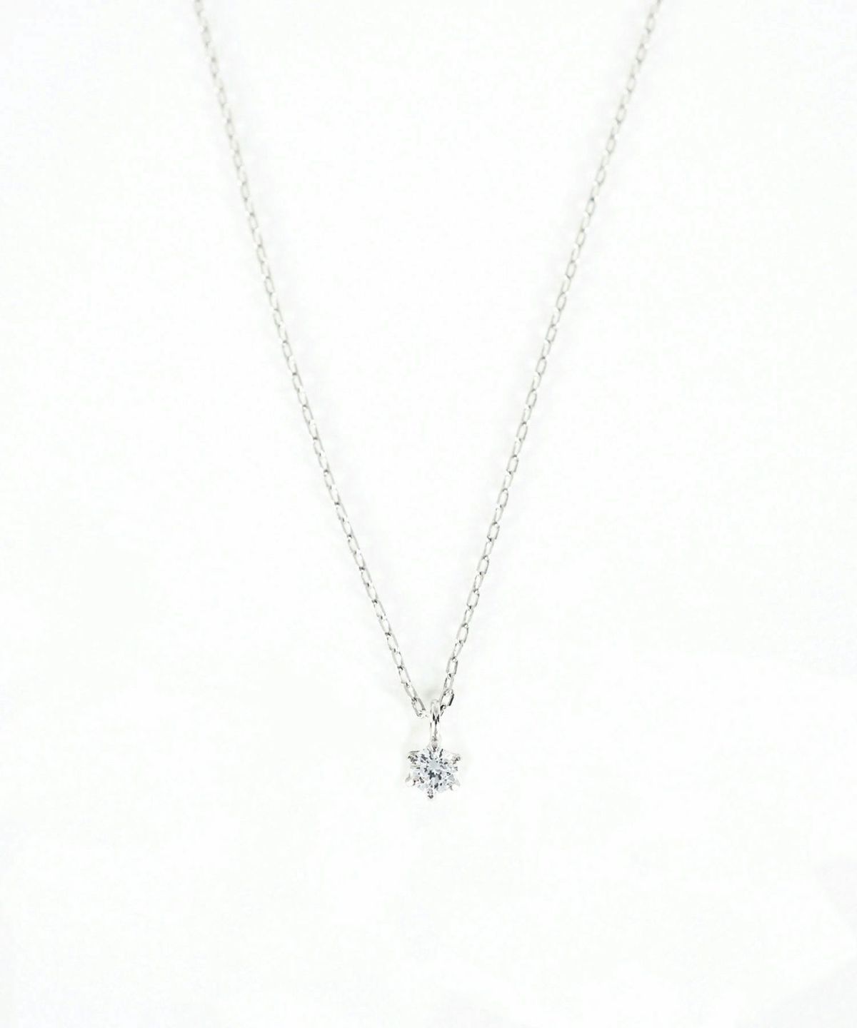 【web限定】[K10]WGスターレットダイヤモンドプチペンダント