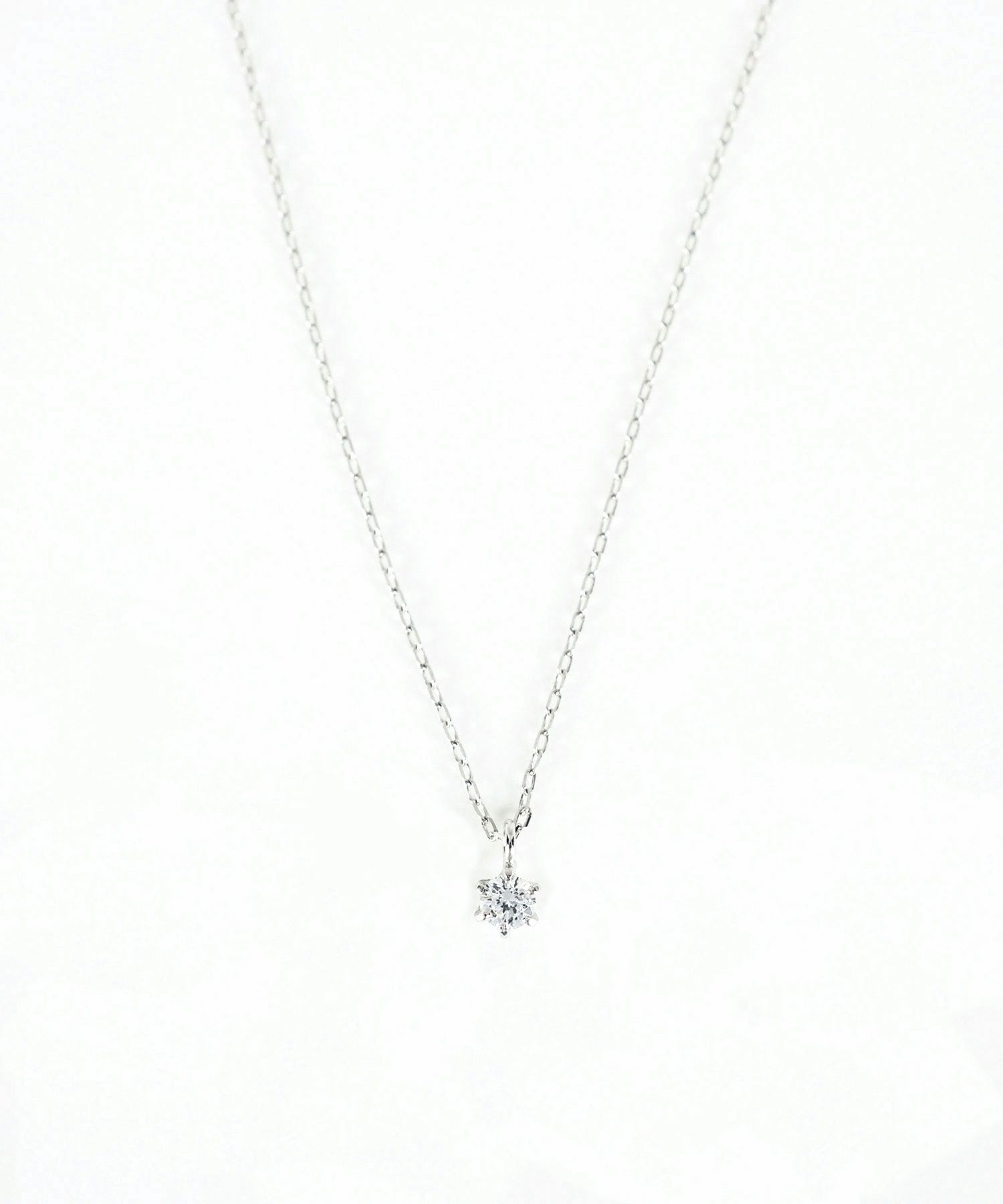 【web限定】[K10]WGスターレットダイヤモンドプチペンダント