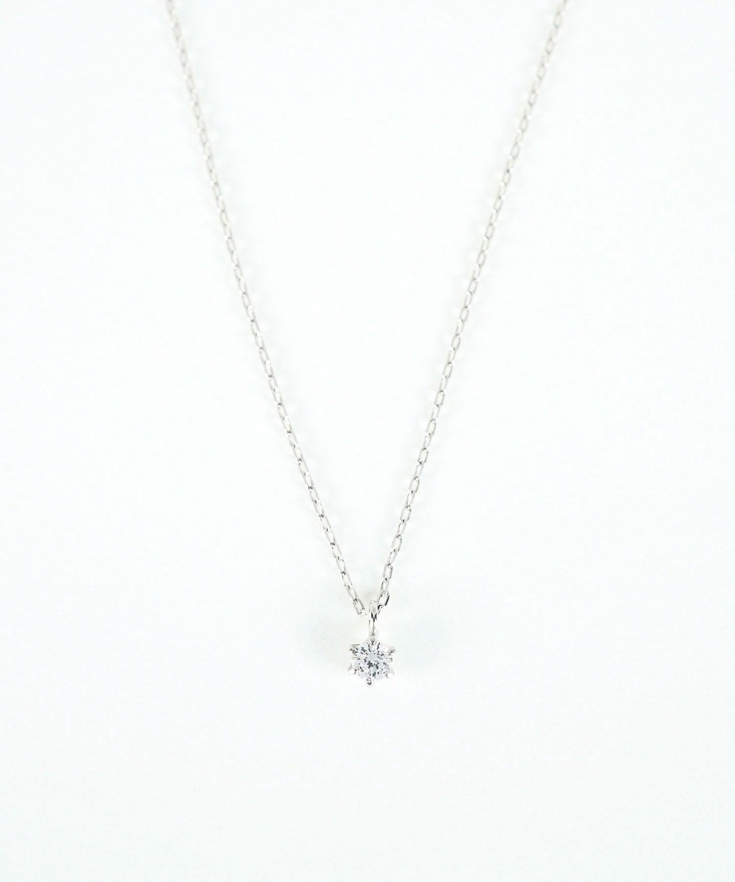 【web限定】[K10]WGスターレットダイヤモンドプチペンダント