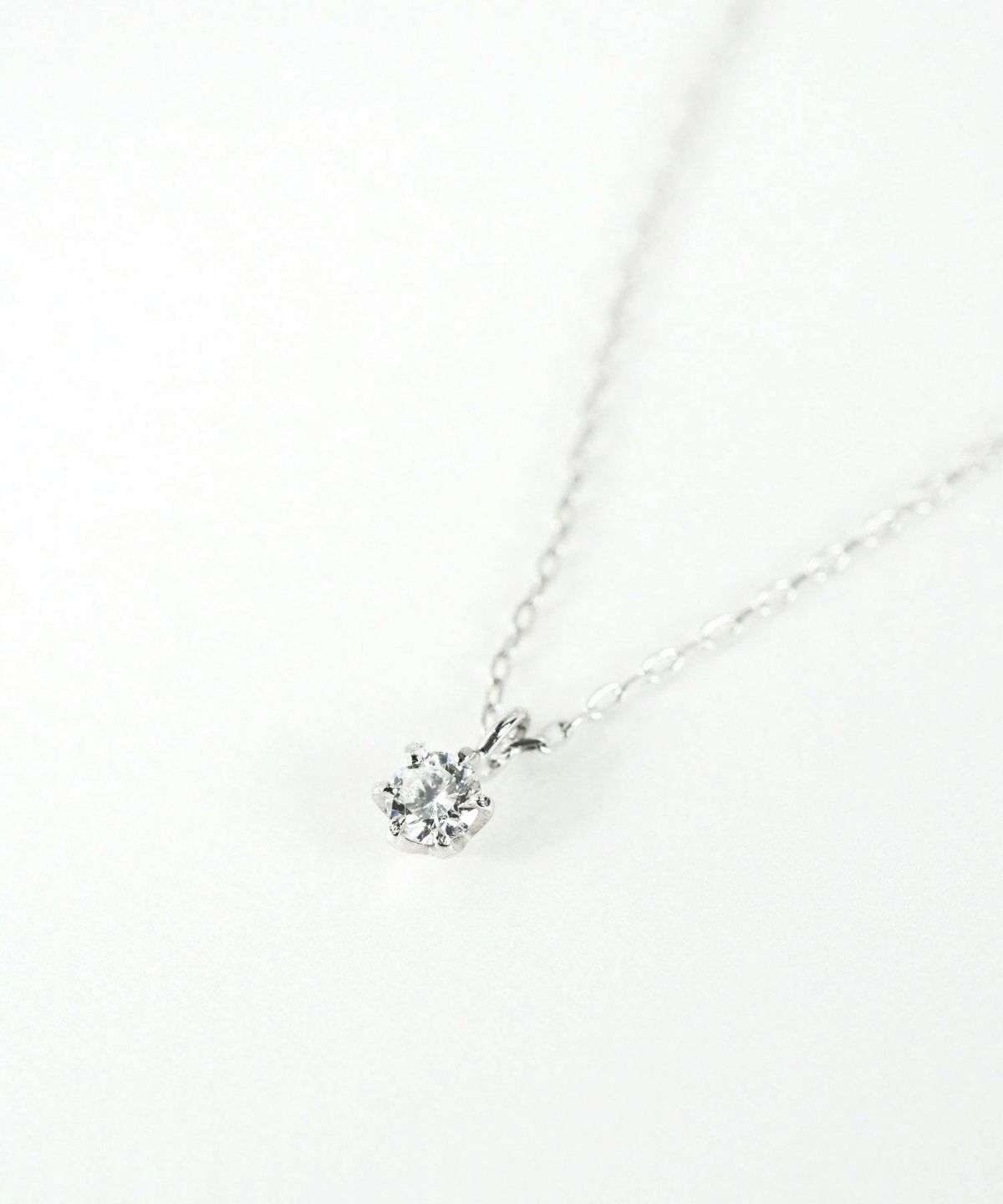 【web限定】[K10]WGスターレットダイヤモンドプチペンダント