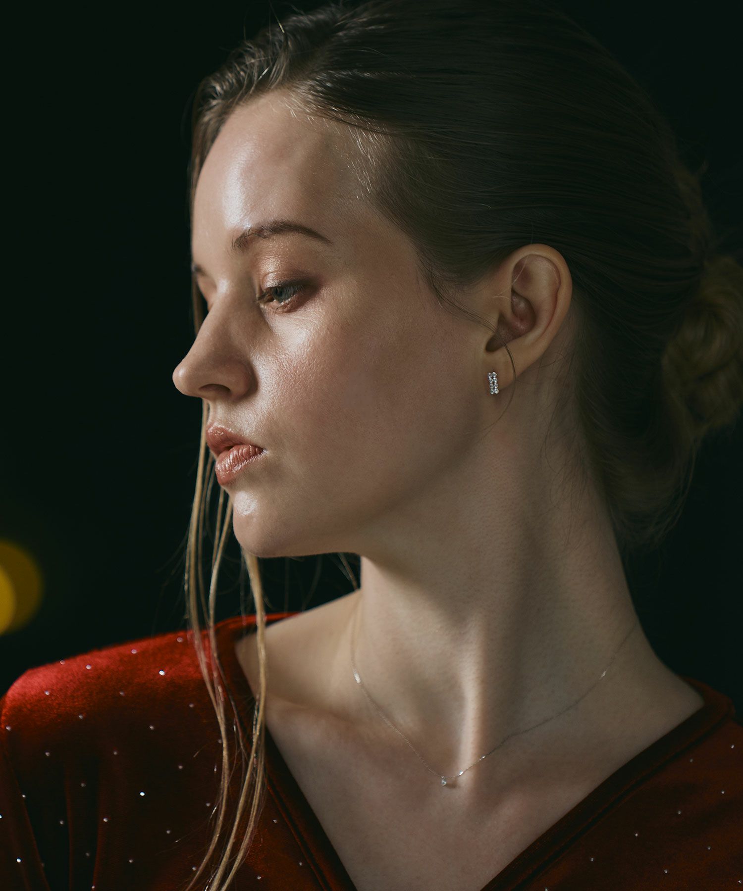 【web限定】[K10]WGスターレットダイヤモンドプチペンダント