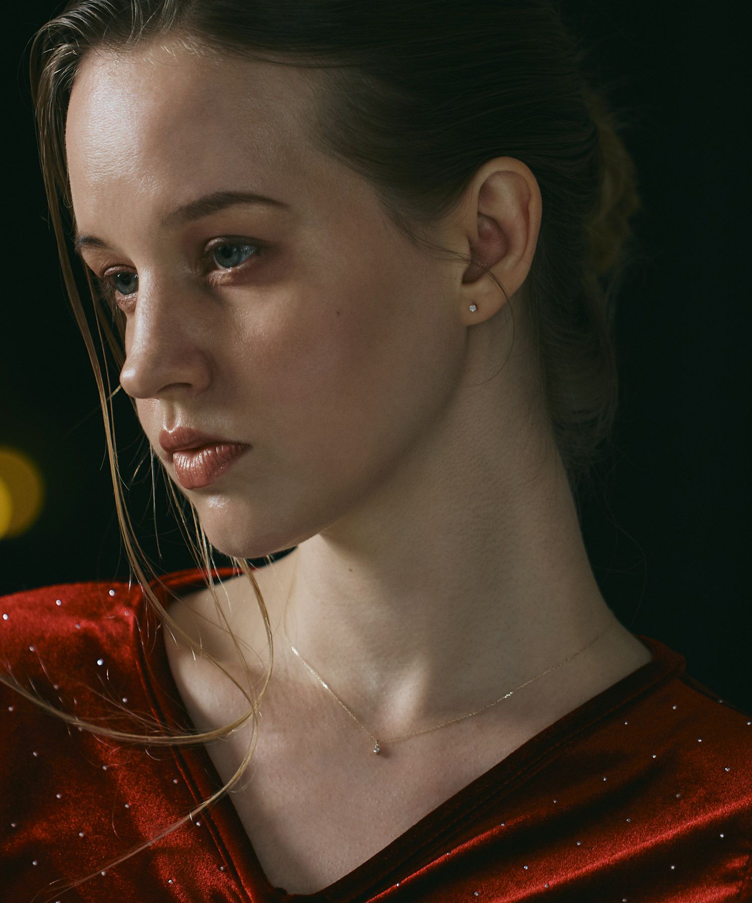 【web限定】[K18]ソリティアダイヤモンドピアス