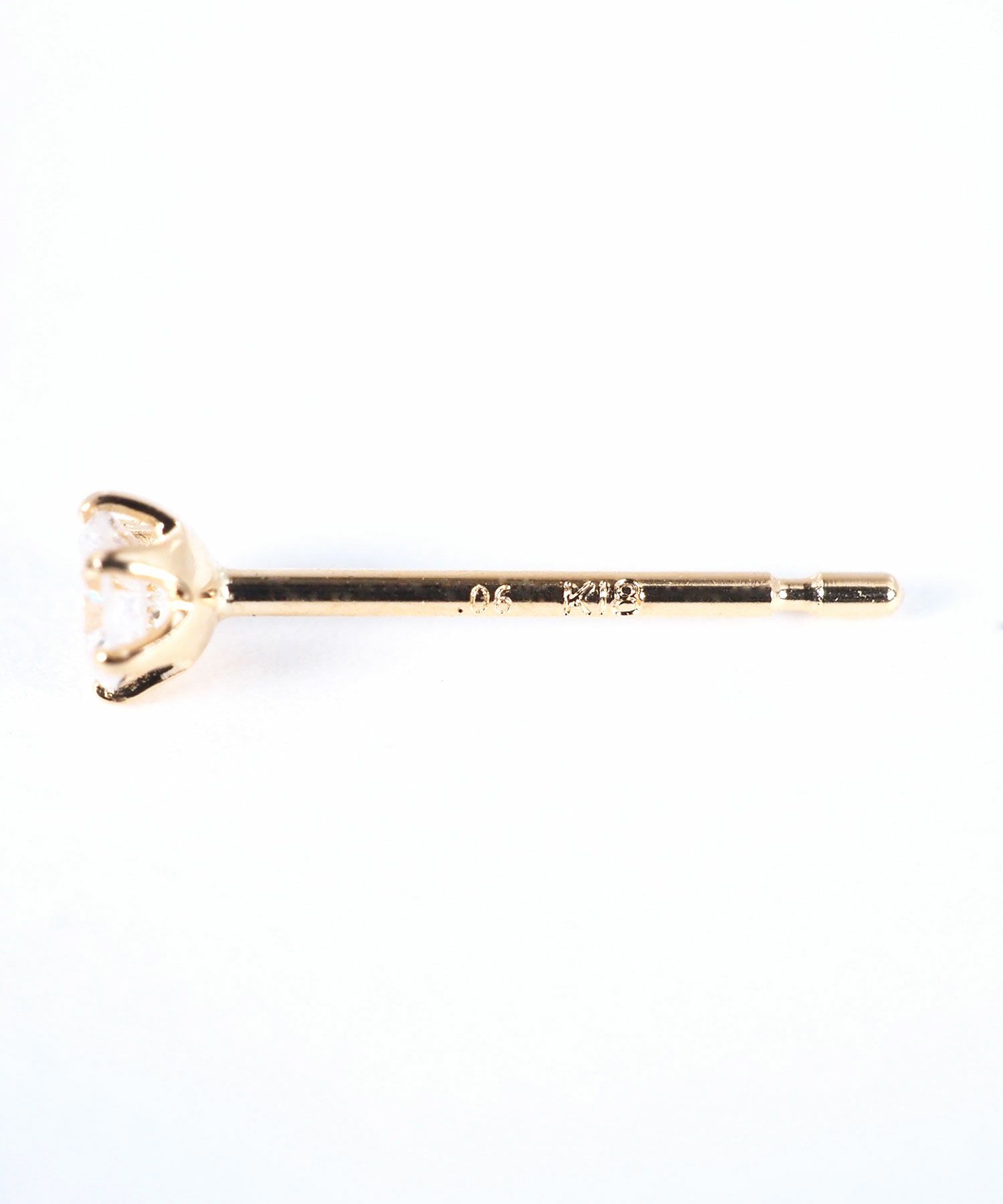 【web限定】[K18]ソリティアダイヤモンドピアス