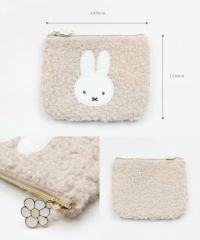 ミッフィー ボアミニフラットポーチ