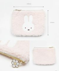 ミッフィー ボアミニフラットポーチ