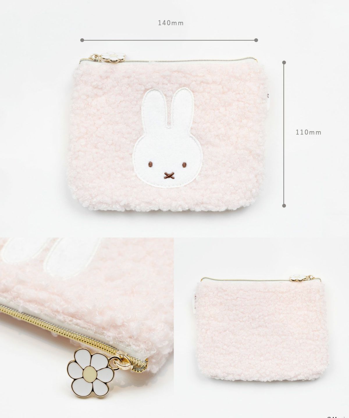 ミッフィー ボアミニフラットポーチ