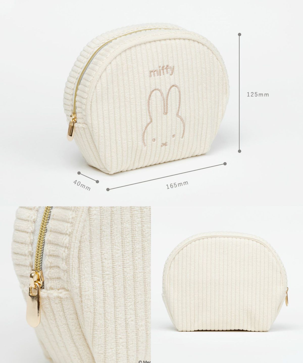 ミッフィー コーデュロイシェルポーチ