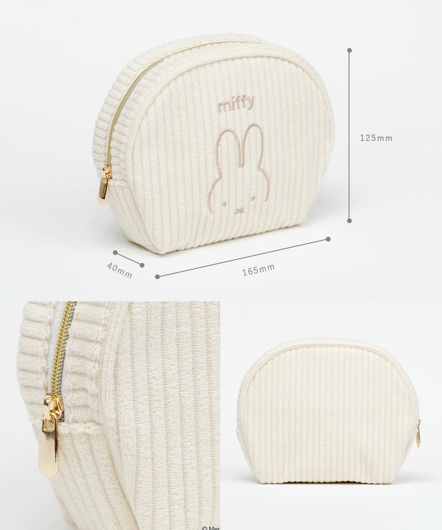 ミッフィー コーデュロイシェルポーチ