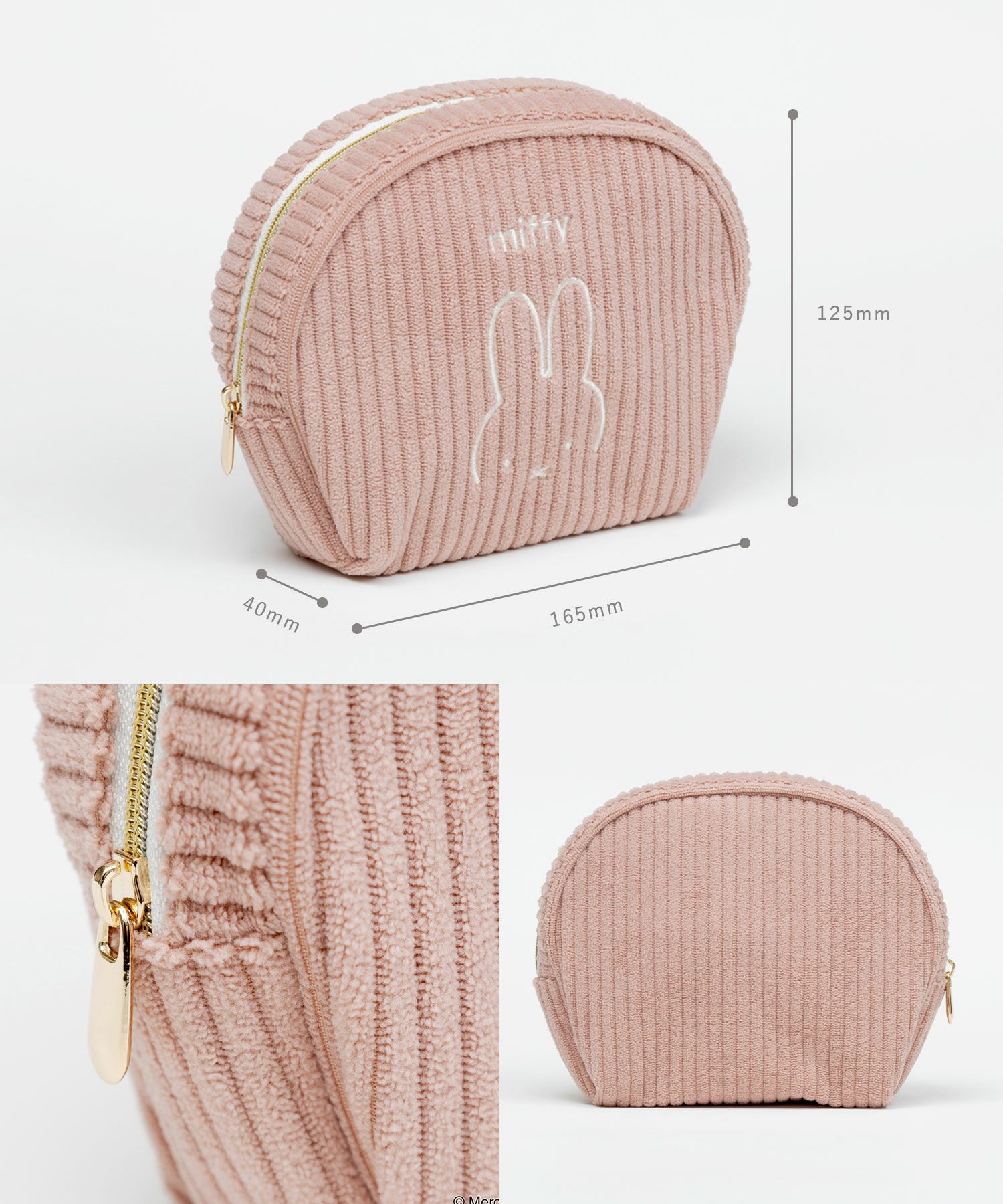 ミッフィー コーデュロイシェルポーチ