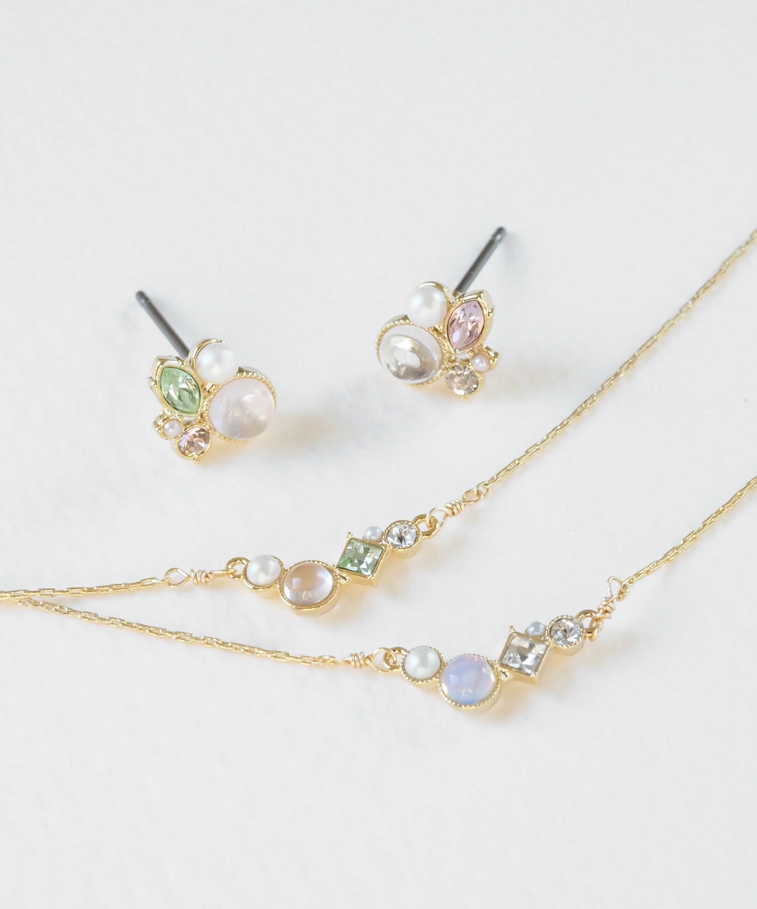 【web限定ギフトセット】ピアス＆ネックレスクリスマスプレミアムセット【MUK Dreamy stone】