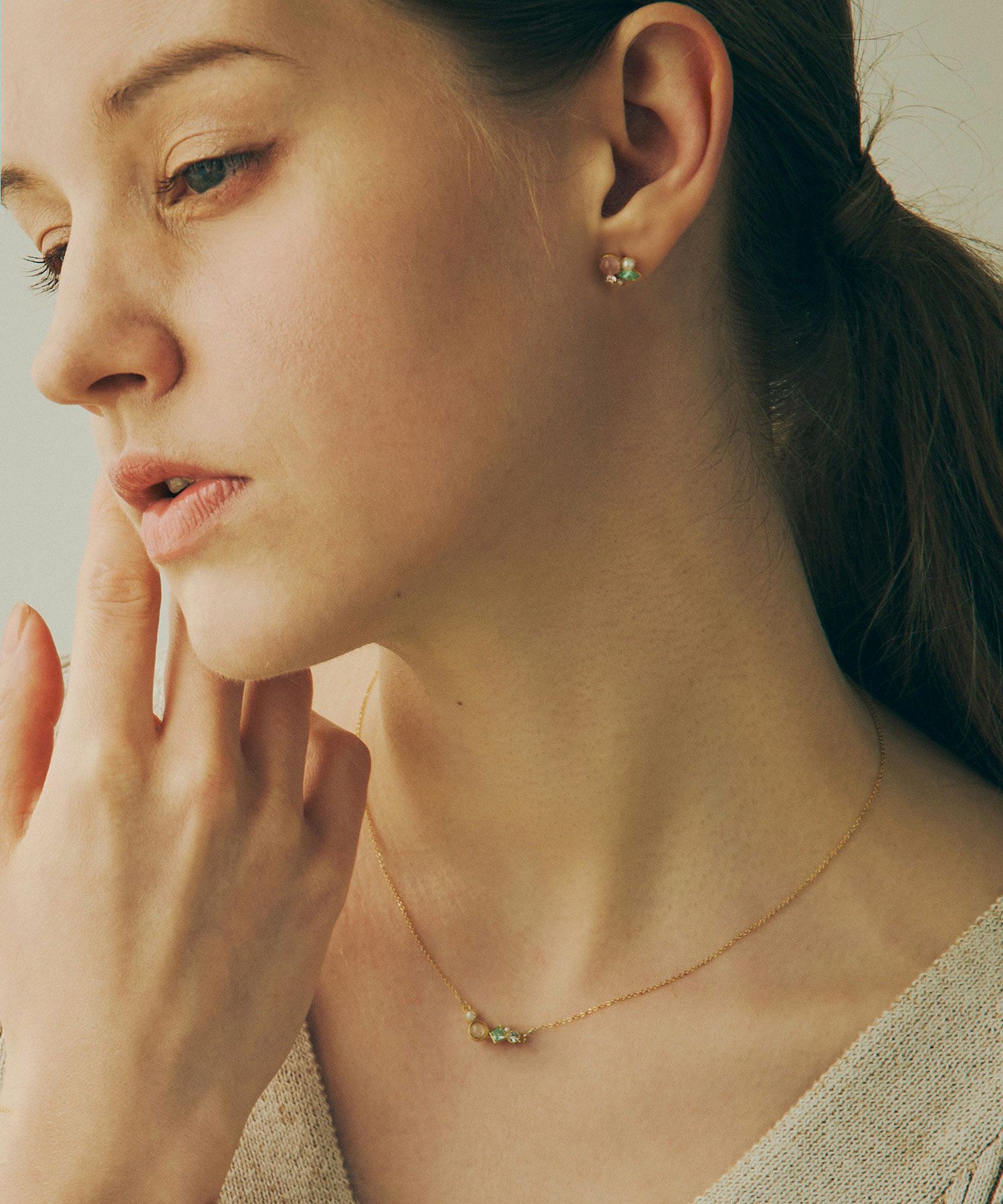 【web限定ギフトセット】ピアス＆ネックレスクリスマスプレミアムセット【MUK Dreamy stone】