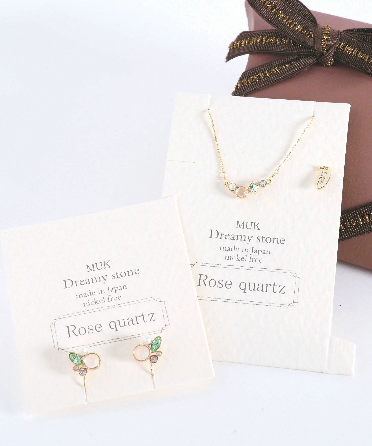 【web限定ギフトセット】イヤリング＆ネックレスクリスマスプレミアムセット【MUK Dreamy stone】