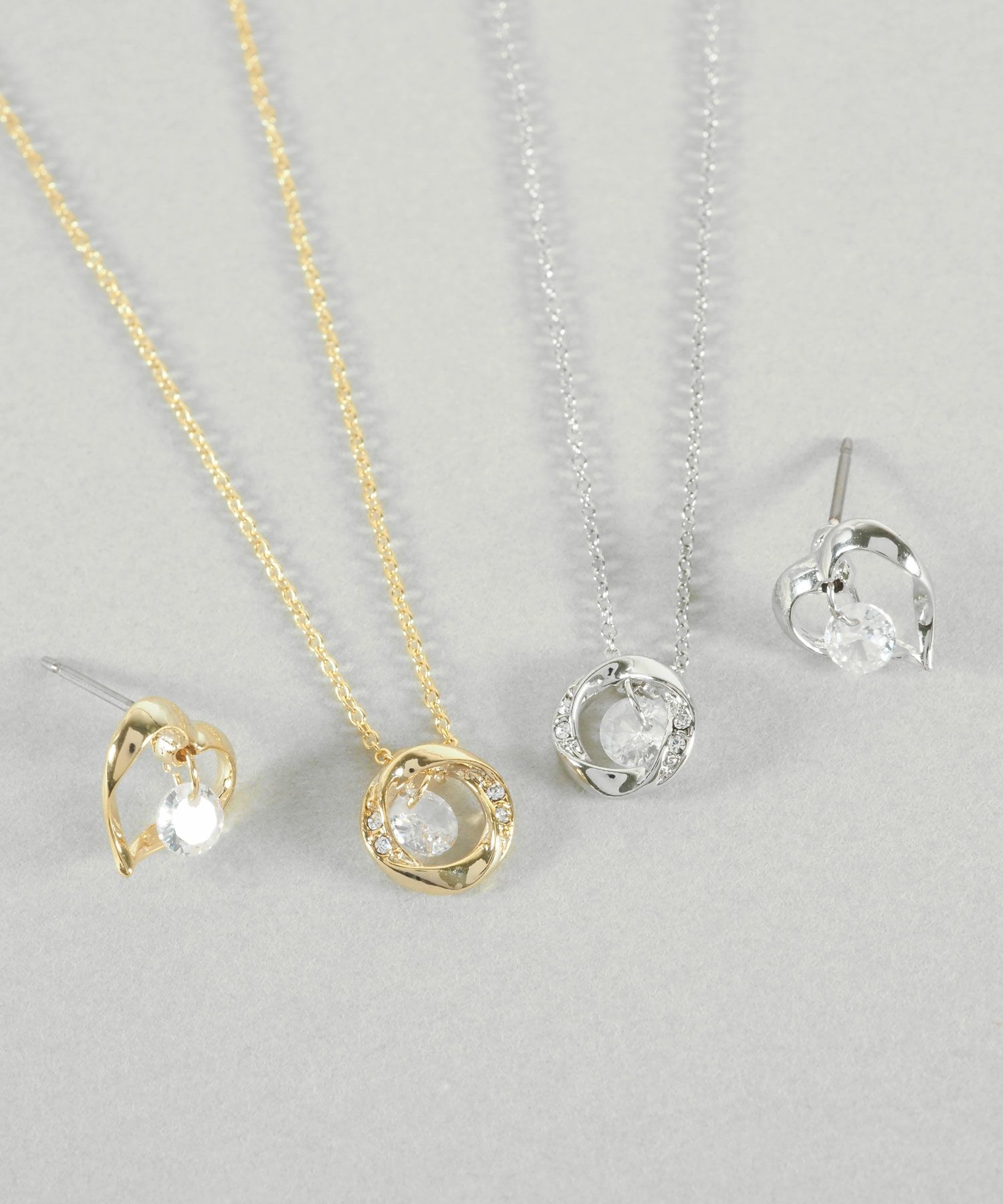 【web限定ギフトセット】シャイニングストーンピアス＆ネックレスクリスマスプレミアムセット