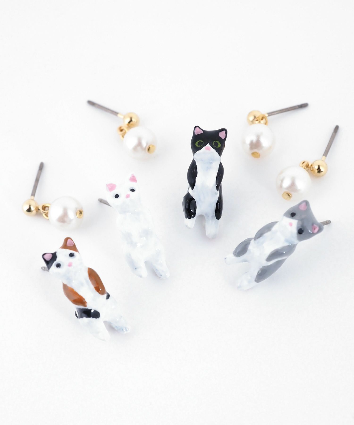 キャット＆パールエポチタンポストピアス | 【公式】MUK ONLINE SHOP
