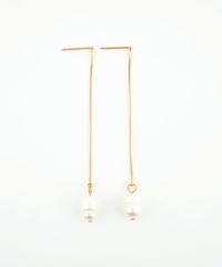 スネークチェーンパールサージカルステンレスピアス