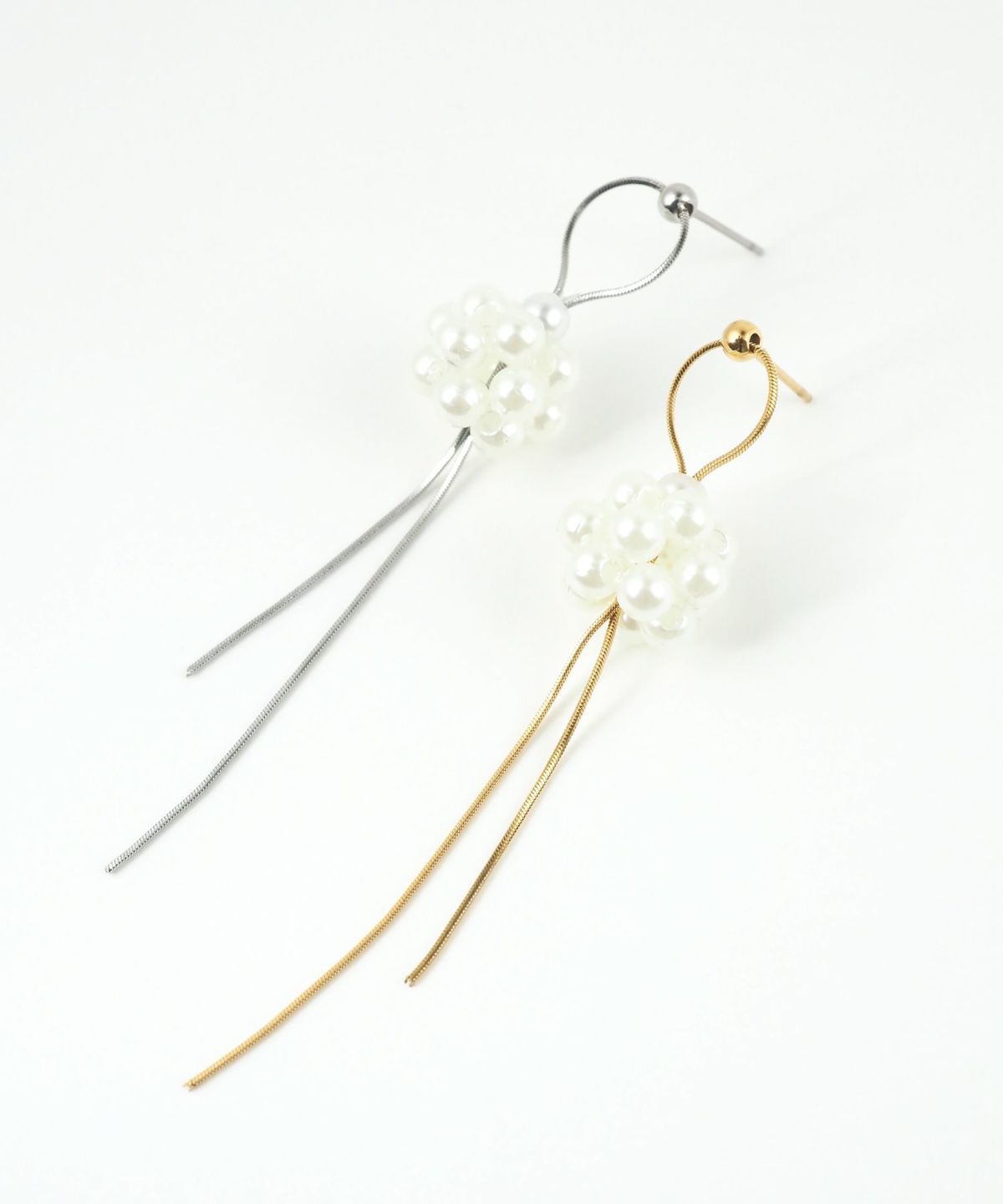 パールボールチェーンサージカルステンレスピアス