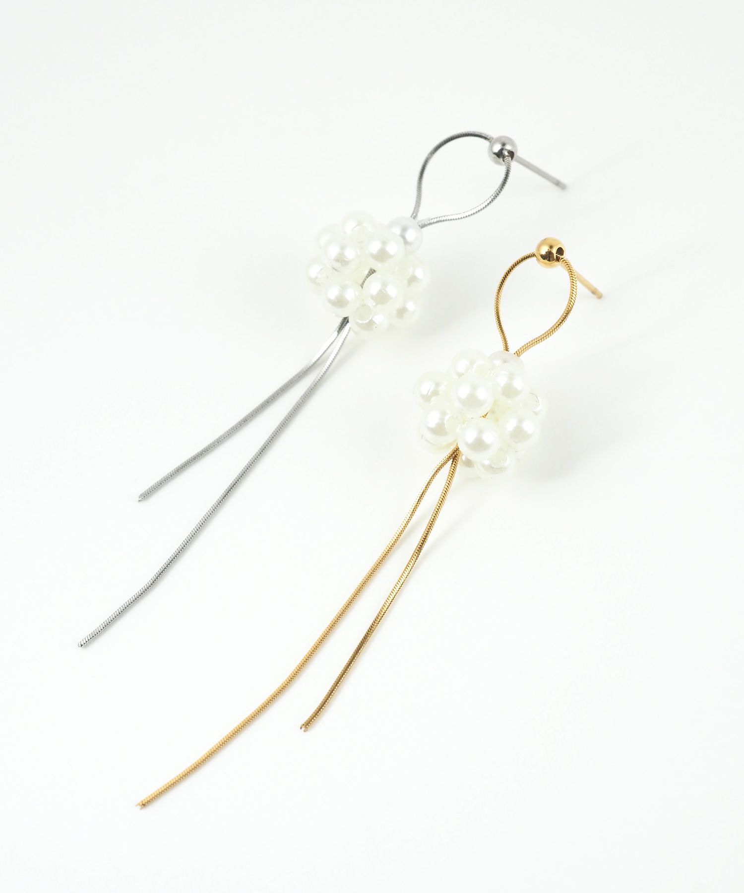 パールボールチェーンサージカルステンレスピアス