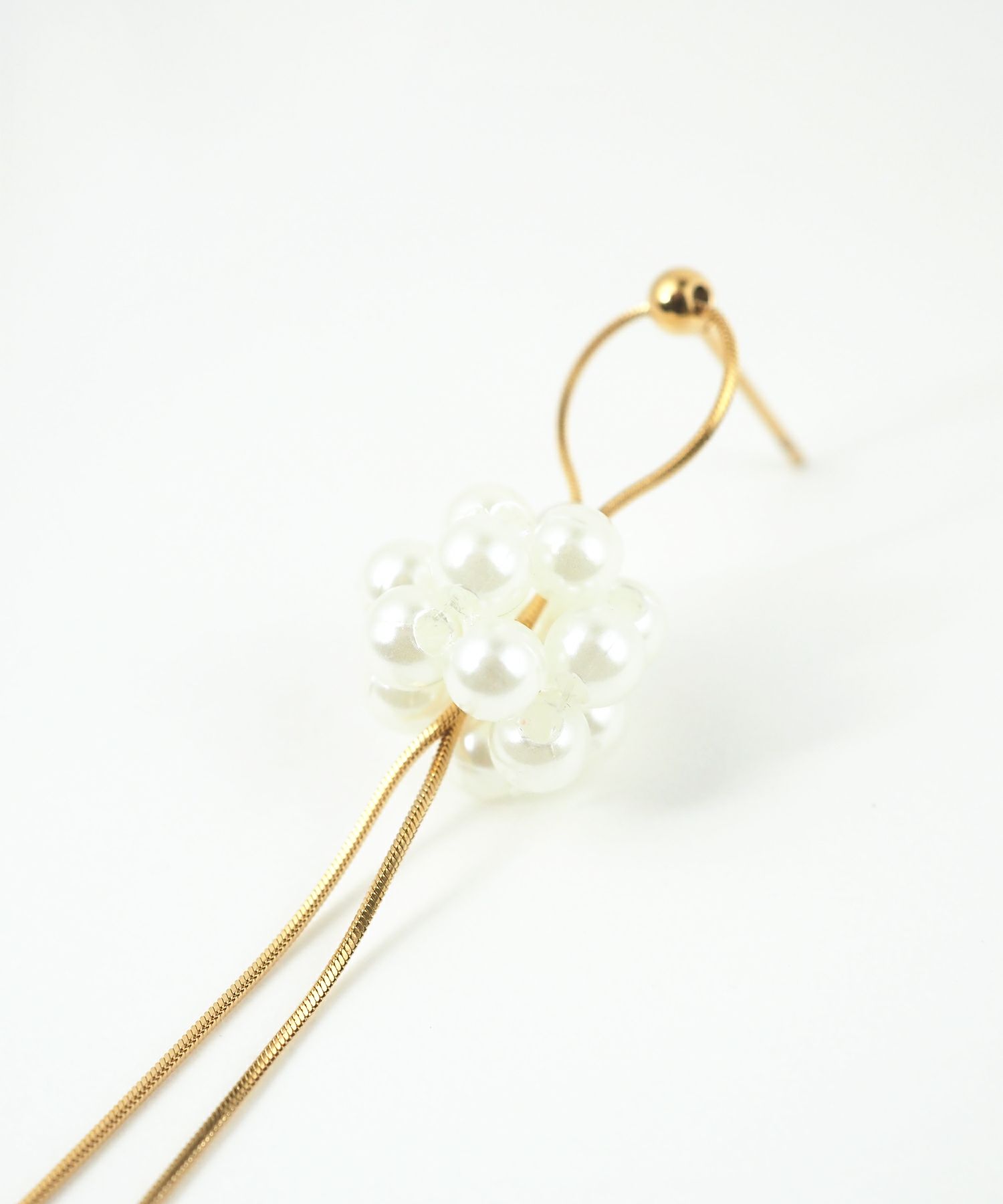 パールボールチェーンサージカルステンレスピアス