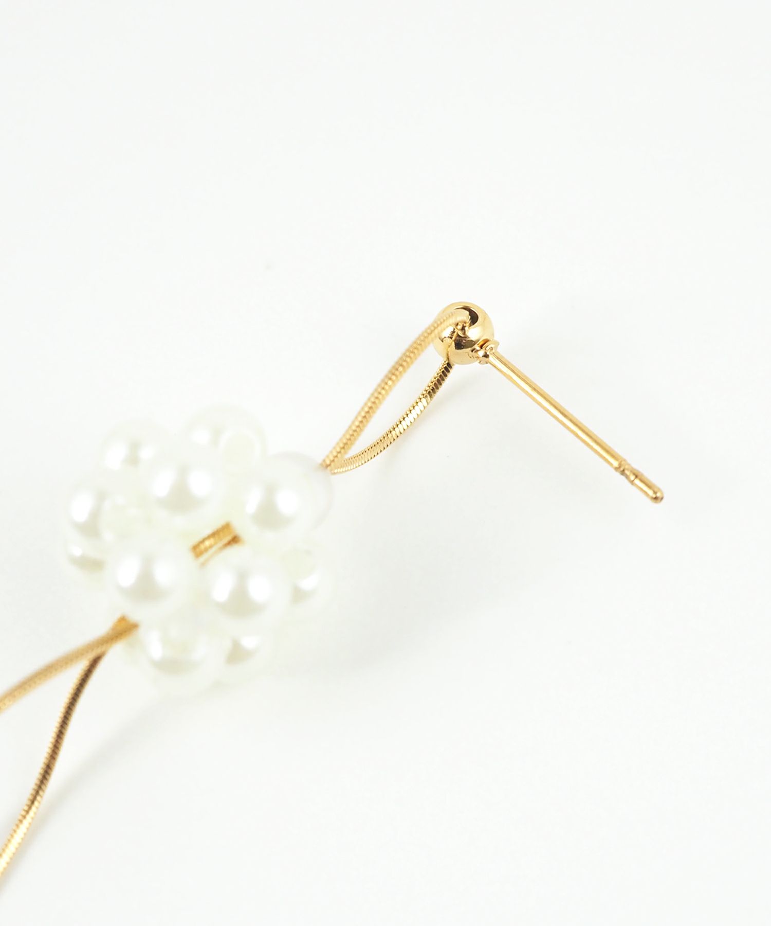 パールボールチェーンサージカルステンレスピアス