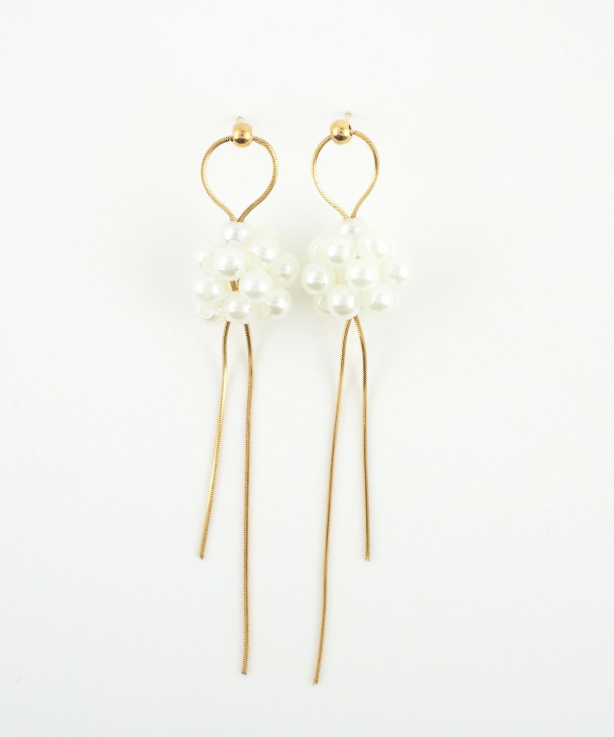 パールボールチェーンサージカルステンレスピアス