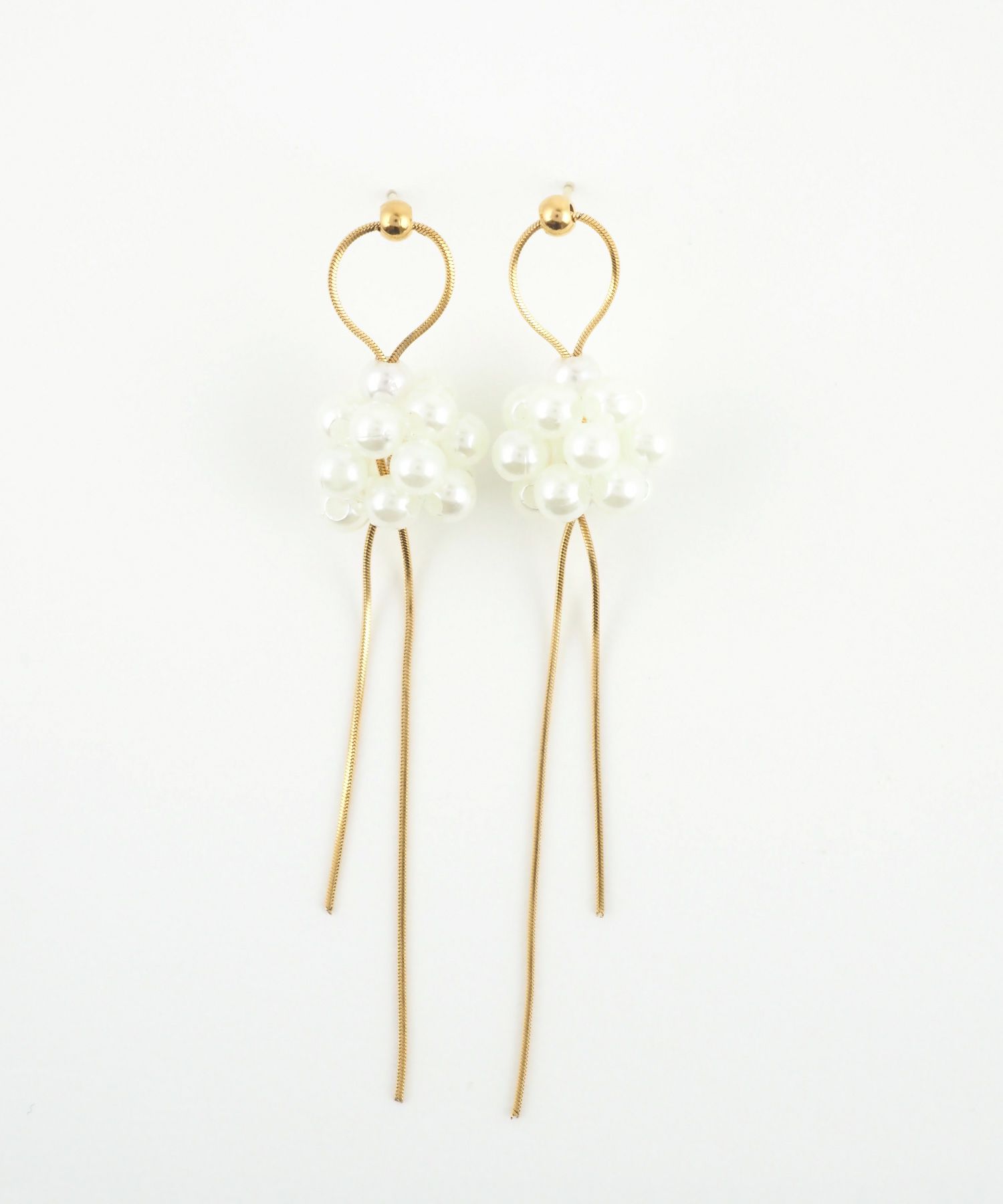 パールボールチェーンサージカルステンレスピアス