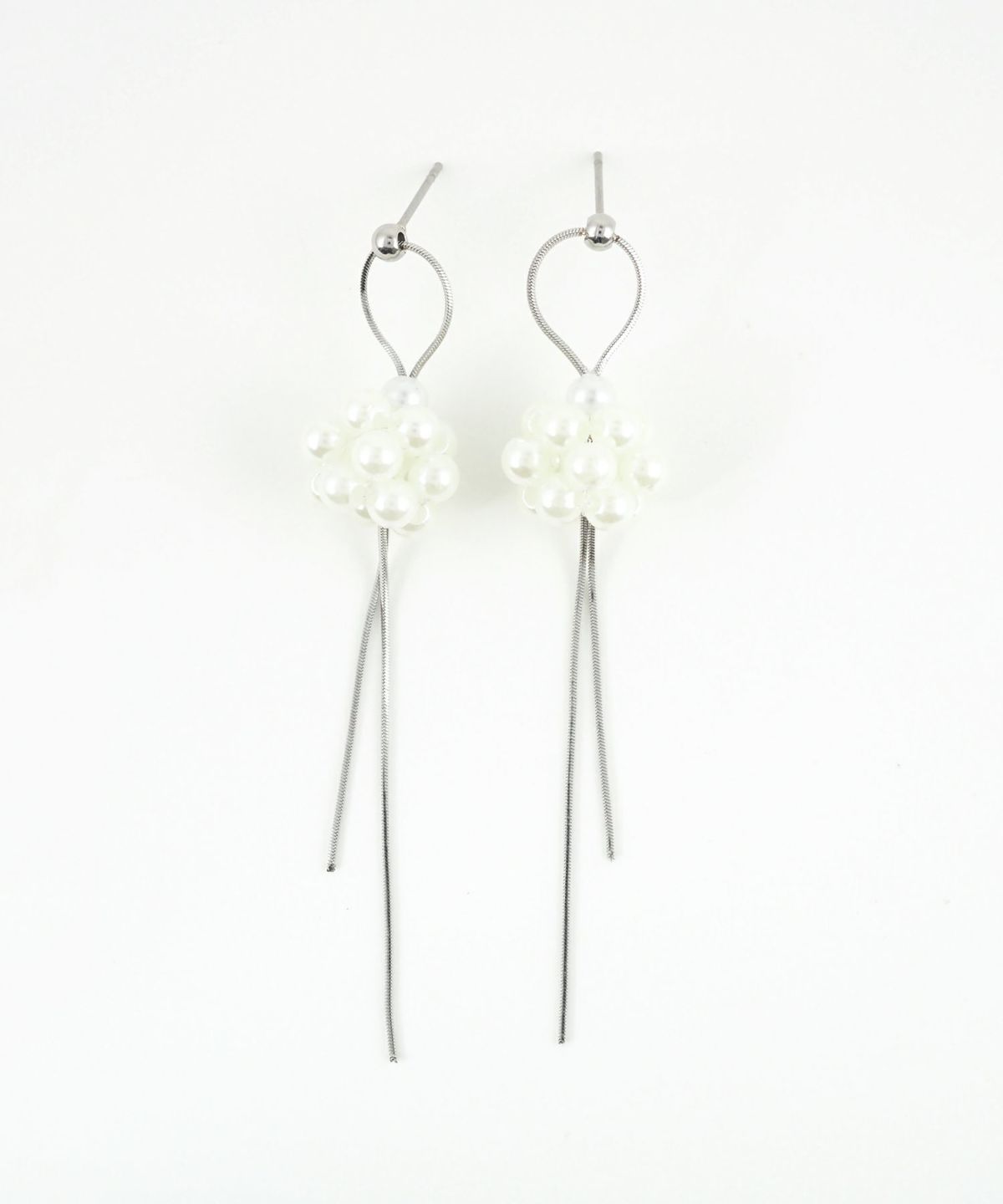 パールボールチェーンサージカルステンレスピアス