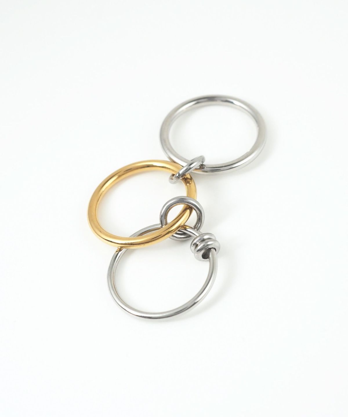 バイカラートリプルサージカルステンレスリング