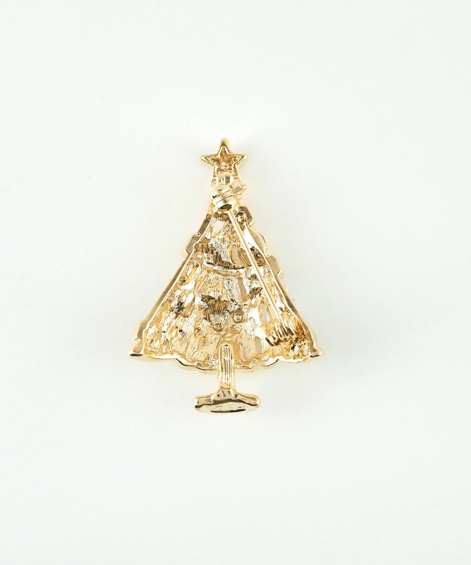 カラーストーンツリーブローチ