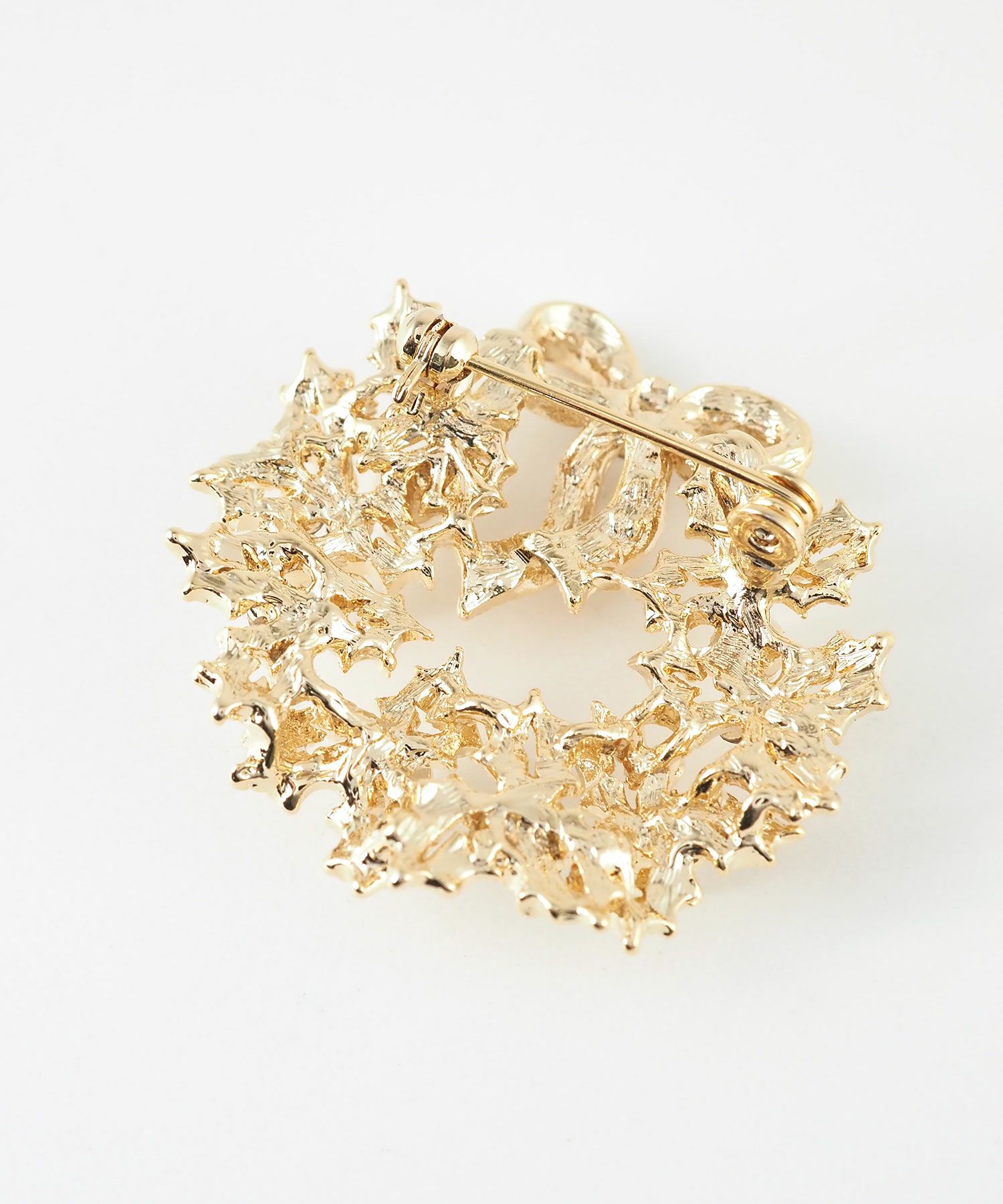 パールリースブローチ